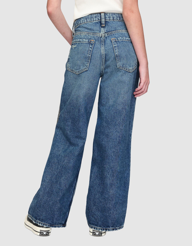 GAP - Low Rise Stride Wide-Leg Jeans - Kids-Teens