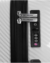 JETT BLACK - Carbon White Series Medium Suitcase