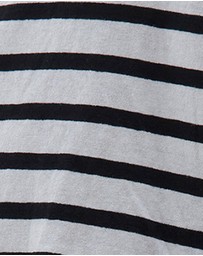 Bassike - stripe scoop hem long sleeve t.shirt