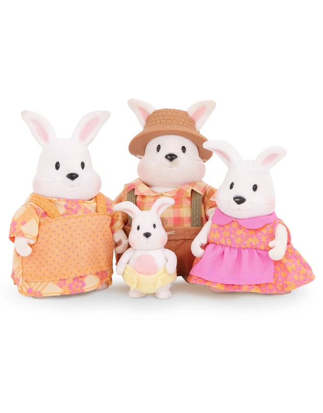 Lil Woodzeez - The Hoppingood Rabbits Miniature Animal Figurine Set