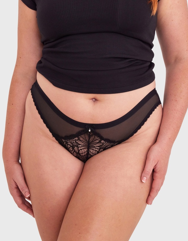 Bras N Things - Susannah Brazilian Knicker - Black