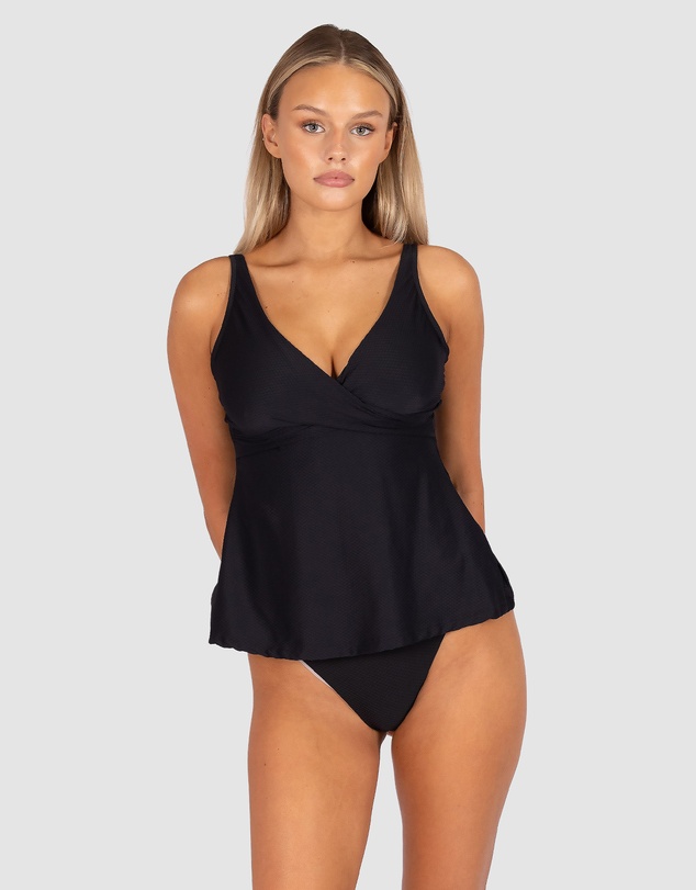 Baku Swimwear - Rococco Flared D/E Cup Wrap Singlet Top