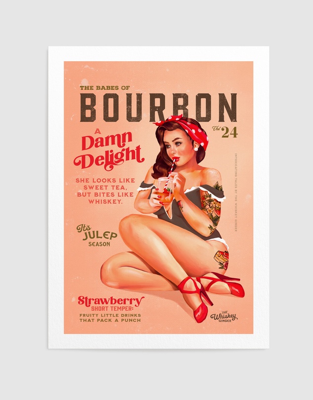 Olive et Oriel - Bourbon Babes Vol 22 Vintage Pinup Girl by The Whiskey Ginger Art Print