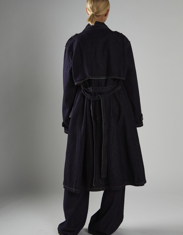 Glamorous - Double Breasted Denim Trench Coat