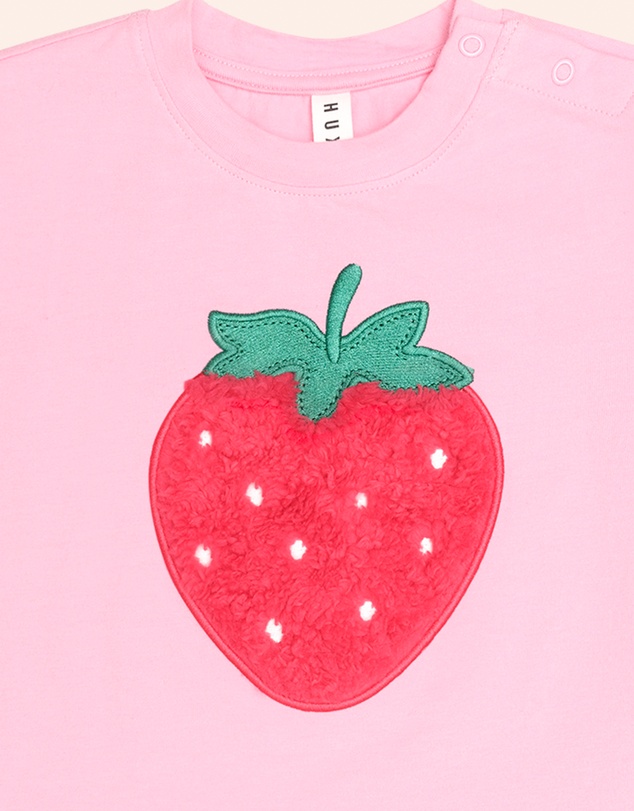 Huxbaby - Furry Strawberry Slouchy Tee - Babies-Teens