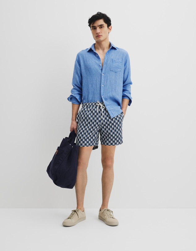 Country Road - Polyester Geometric Print Swim Short