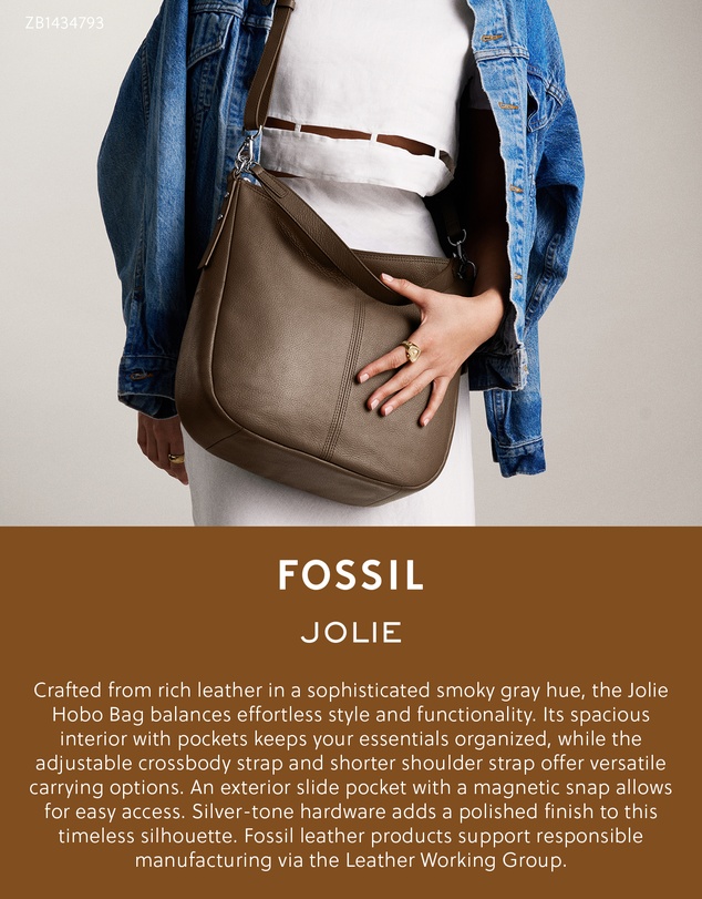 Fossil - Jolie Grey Hobo Bag