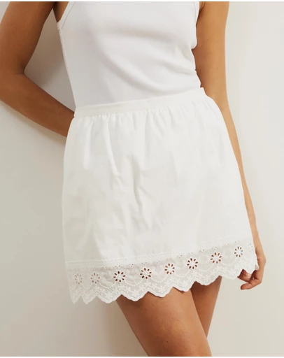 Atmos&Here - Penelope Embroidered Mini Skirt