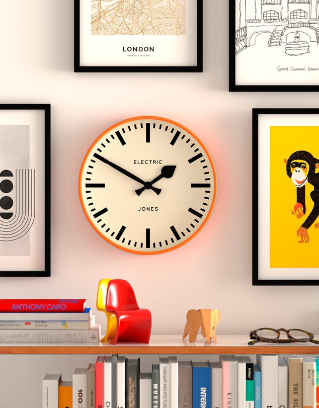Newgate - Newgate Jones Railway Wall Clock Orange