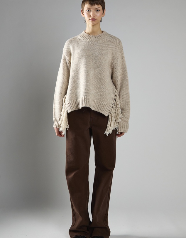 Glamorous - Fringe Trim Crew-Neck Jumper