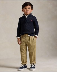 Polo Ralph Lauren - Cable-Knit Cotton Quarter-Zip Sweater - The Iconic Exclusive - Babies-Kids