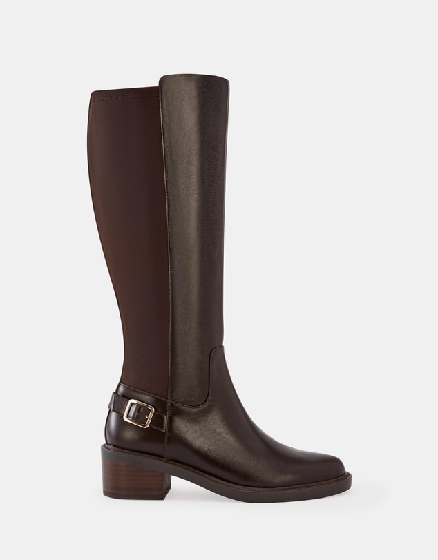 Wittner - Branda Long Boots Mocha Brown Leather