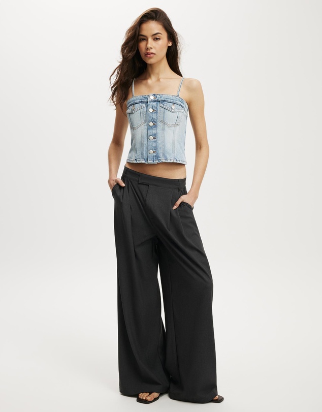 Cotton On - Denim Button Top