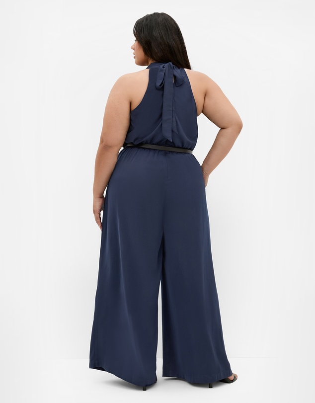 City Chic - Clara Halter Wide Leg Jumpsuit