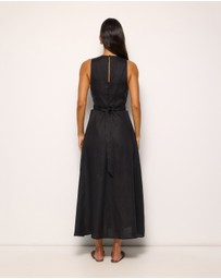 AERE - Mysa Linen Midi Dress