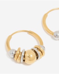 Lovisa - Waterproof Gold Plated Stainless Steel Small Rondell Clicker Hoop Earrings