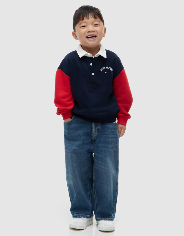 Tommy Hilfiger - Colour-Blocked Terry Rugby Sweatshirt - Kids