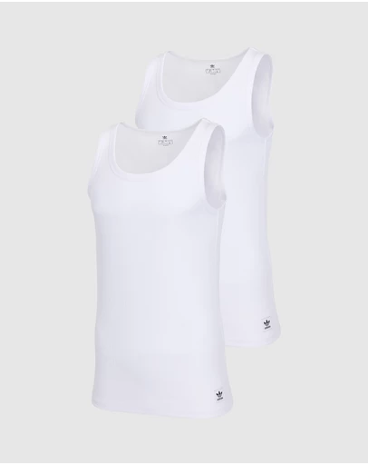 adidas Originals - 2 Pack Comfort Rib Cotton Tank Top