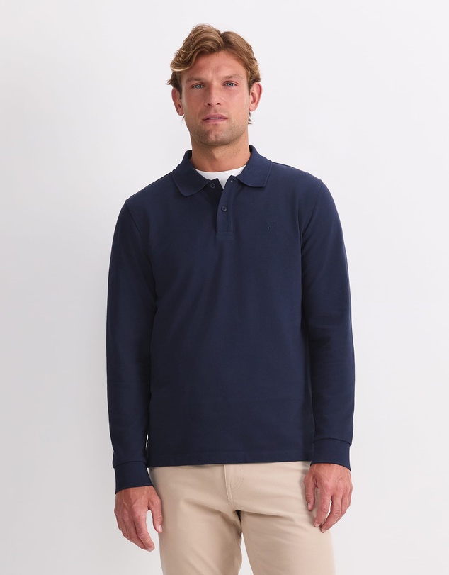 Sportscraft - Long Sleeve Sc Pique Polo