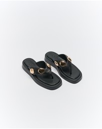 Goldie The Label - Boston Leather Slide