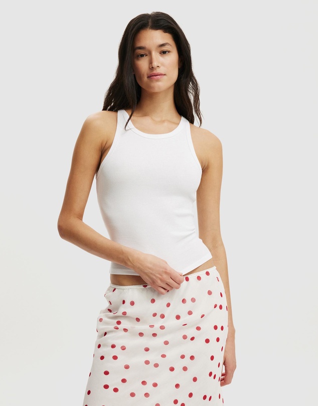 Cotton On - Goldie Rib High Neck Tank