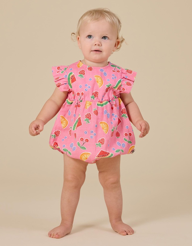 Goldie + Ace - Fruit Salad Lani Linen Romper - ICONIC EXCLUSIVE - Babies