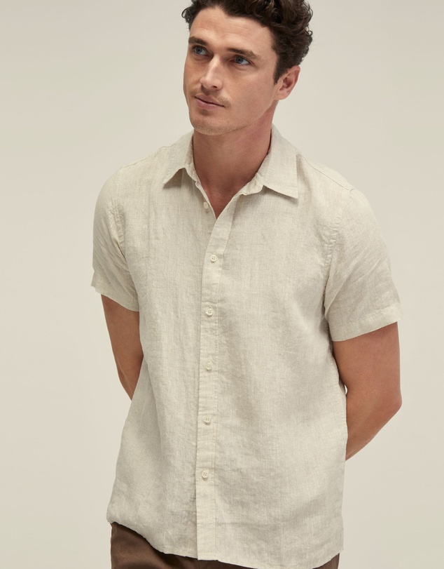 Oxford - Leyton Pure Linen Short Sleeve Shirt