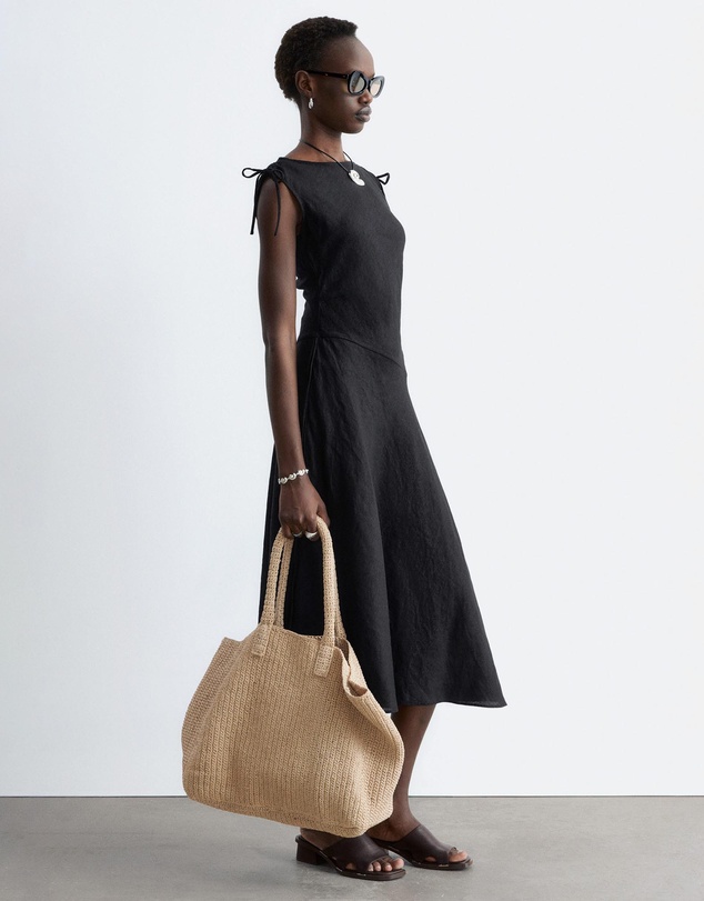 & Other Stories - Flared Linen Midi Dress