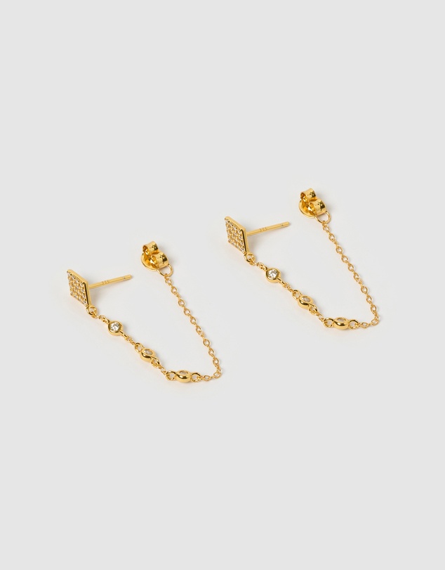 Izoa - Lyra Drop Stud Earrings