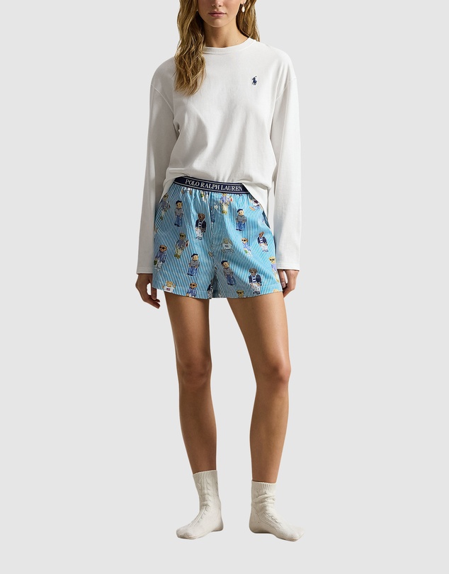 Polo Ralph Lauren - Polo Bear Print Striped Cotton Boxer Short