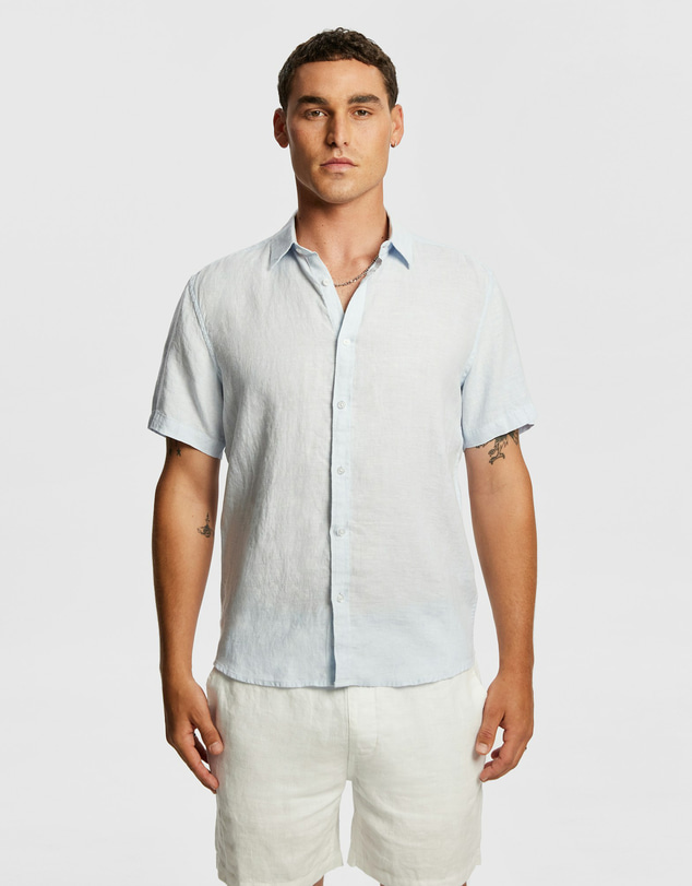 yd. - Lewis Pure Linen Shirt