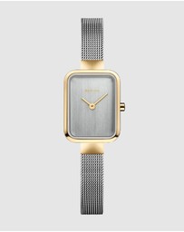 Bering - Petite Square 35mm Silver Watch