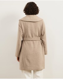 Atmos&Here - Dune Wool Blend Shawl Collar Coat