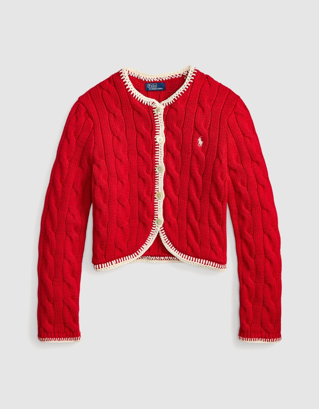 Polo Ralph Lauren - Cable-Knit Cropped Cardigan