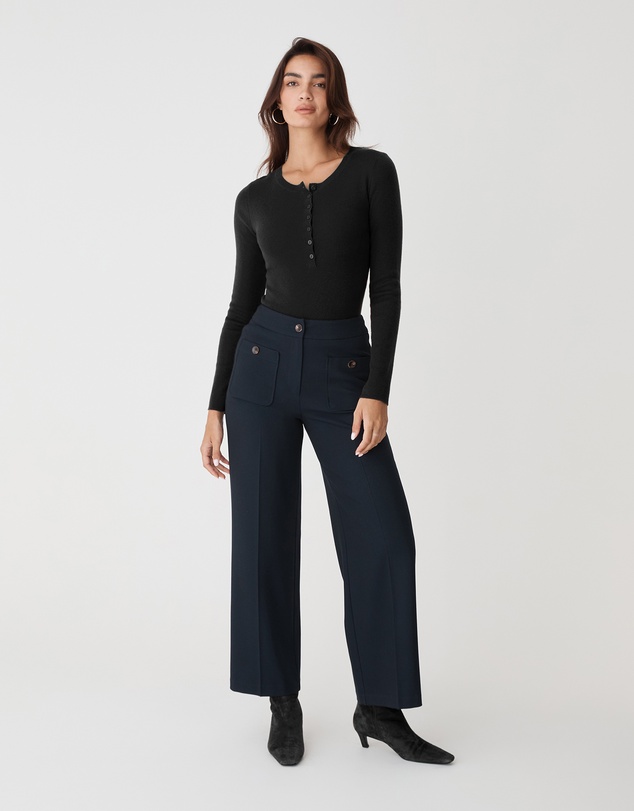 Forcast - Henley Button Up Knit