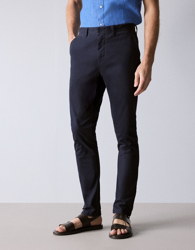 Trenery - Slim Chino Pant in Midnight Blue