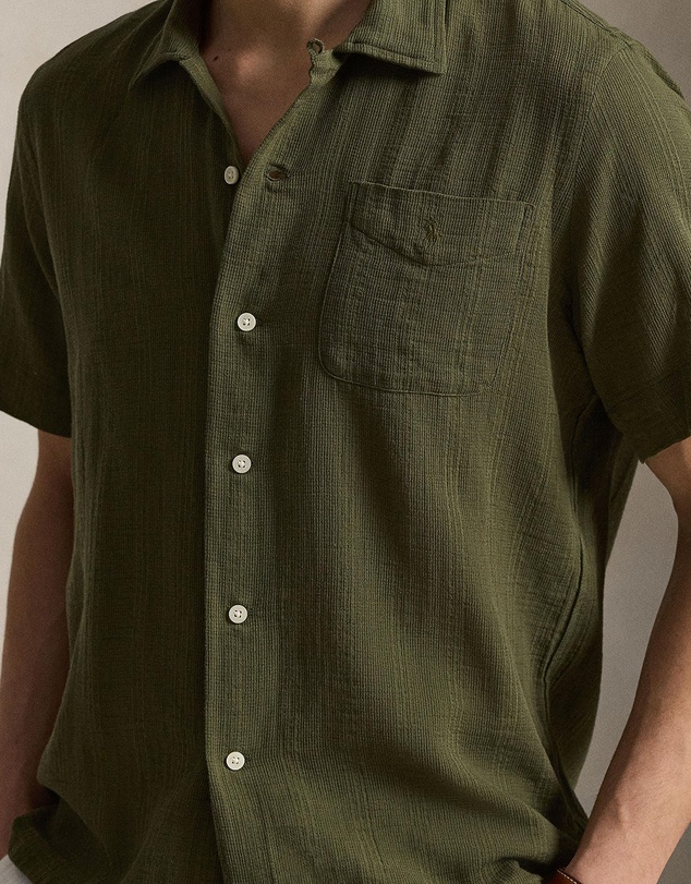 Polo Ralph Lauren - Classic Fit Basket-Weave Camp Shirt - ICONIC EXCLUSIVE