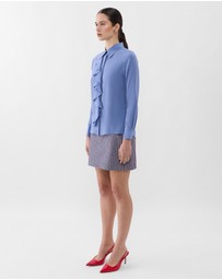 Farage - Ruffle Silk Shirt