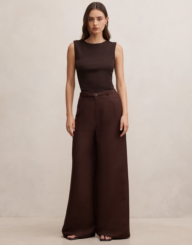 Forever New - Matilda Linen Blend Wide Leg Pants