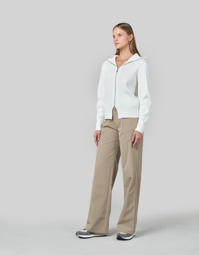 DRICOPER DENIM - Clara Ivory Rib Knit Top