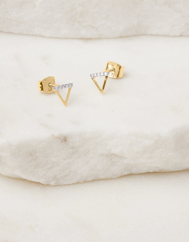 Luna Rae - Solid Gold - Water Element Diamond Studs