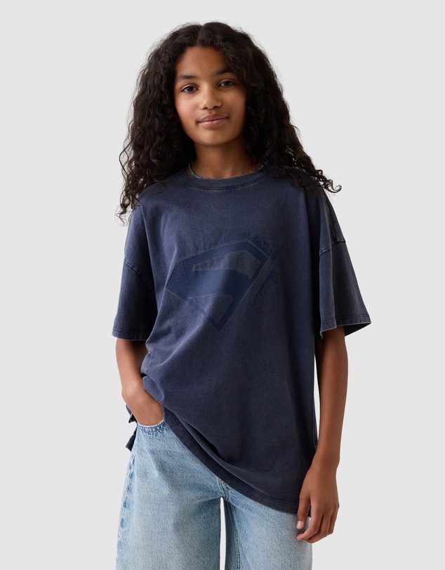 GAP - WB SS Extra Relaxed Tunic Tee Supergirl - Teens