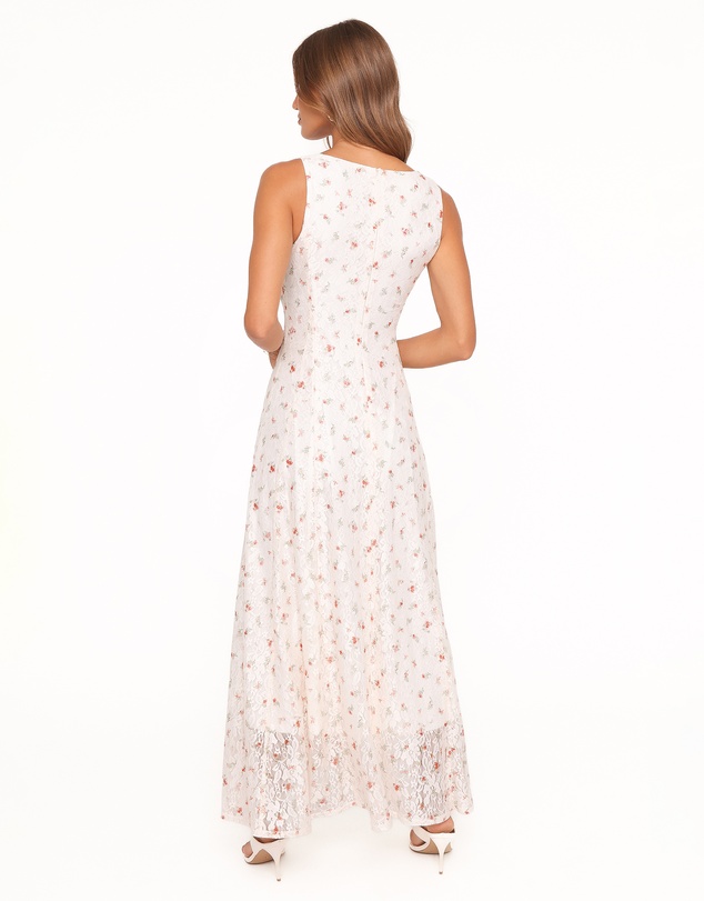 Petal & Pup - Valley Maxi Dress - White Floral Lace