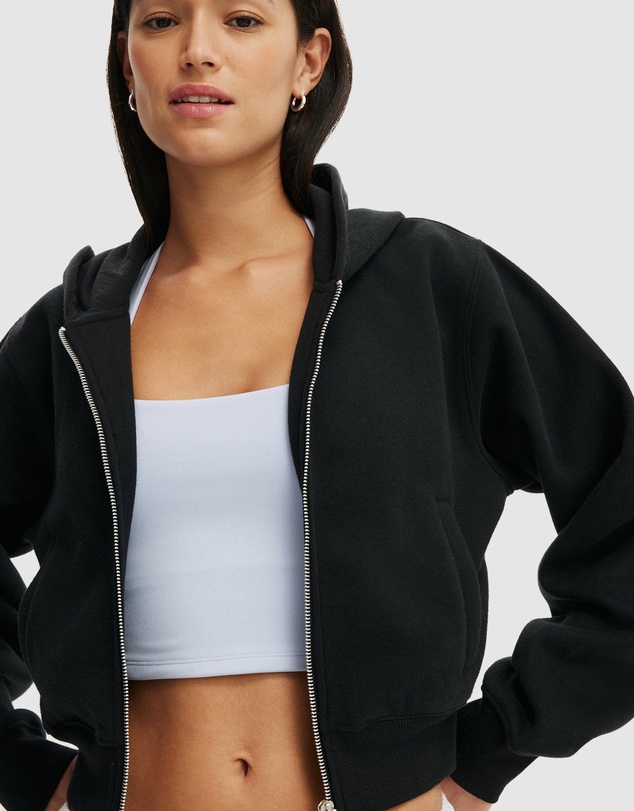 Cotton On Body Active - Plush Relaxed Zip Through Hoodie