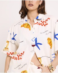 Subtitled - Escape Printed Short Sleeve Shirt