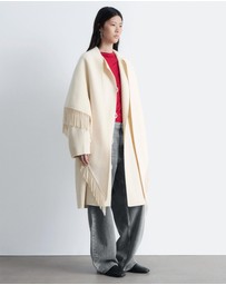 & Other Stories - Fringed Shawl Wool Coat