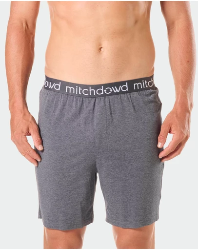 Mitch Dowd - Mitchdowd Mens Soft Bamboo Knit Sleep Short - Grey Marle