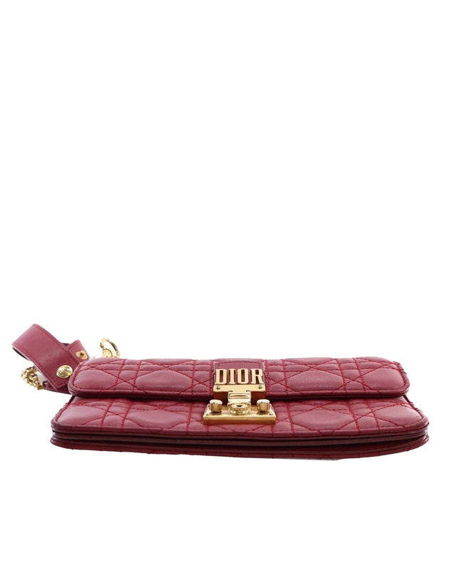 Pre-Loved by Azura Reborn - Pre-Loved Lambskin Cannage DiorAddict Wristlet Clutch