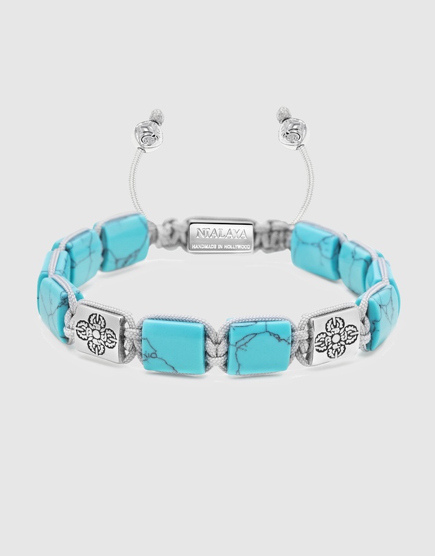 Nialaya Jewellery - The Dorje Flatbead Collection - Turquoise and Silver