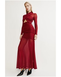 Bardot - Veria Wrap Mesh Maxi Dress
